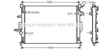 AVA QUALITY COOLING vo2187 -  Радиатор, охлаждение двигателя
